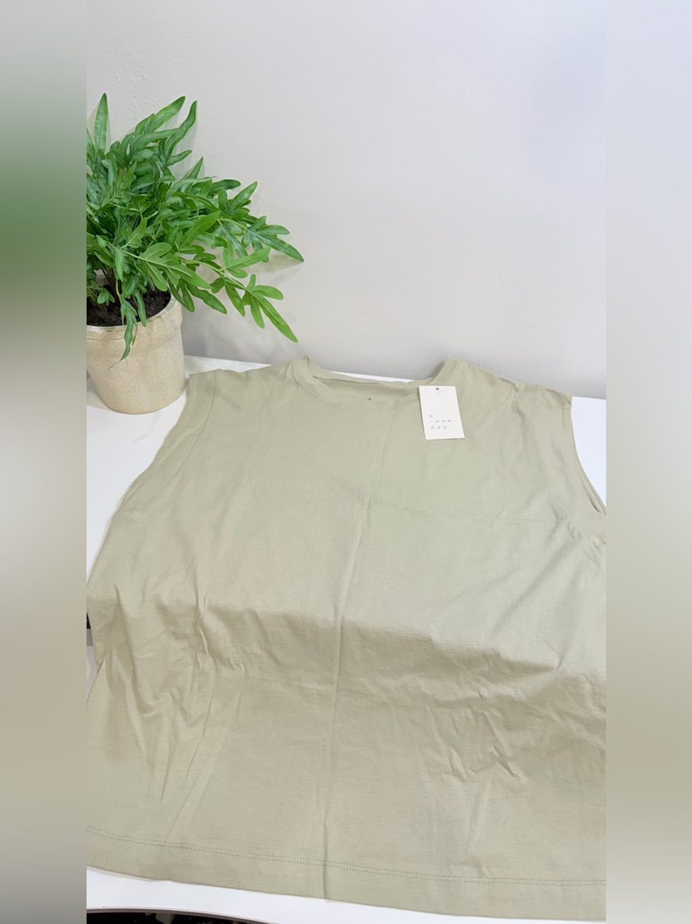 A New Day Cream Double Lined Ruched Blouse Women Size - Large
